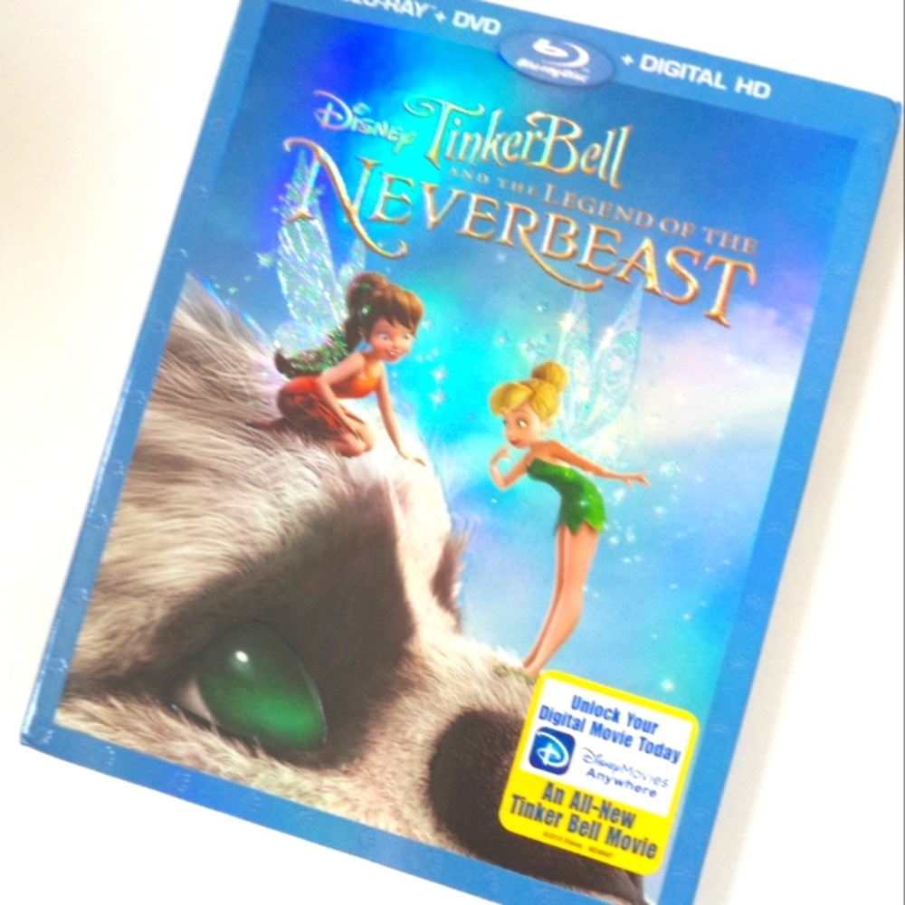 Disney Tinker Bell and the Legend of the Neverbeast Blu-Ray DVD, New 🆕
